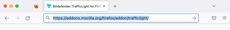 Firefox webbläsares adressfält