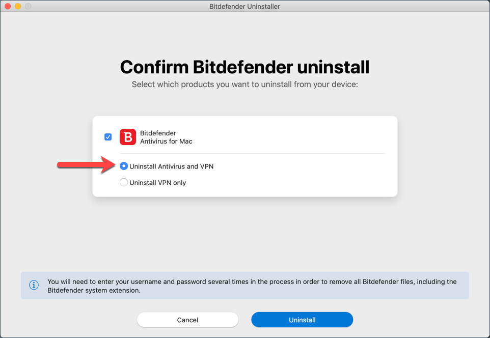 Hur man avinstallerar Bitdefender Antivirus for Mac