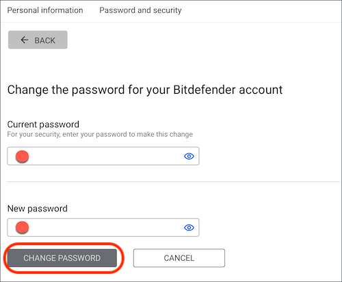 Hur återställer jag lösenordet för mitt Bitdefender Central-konto?