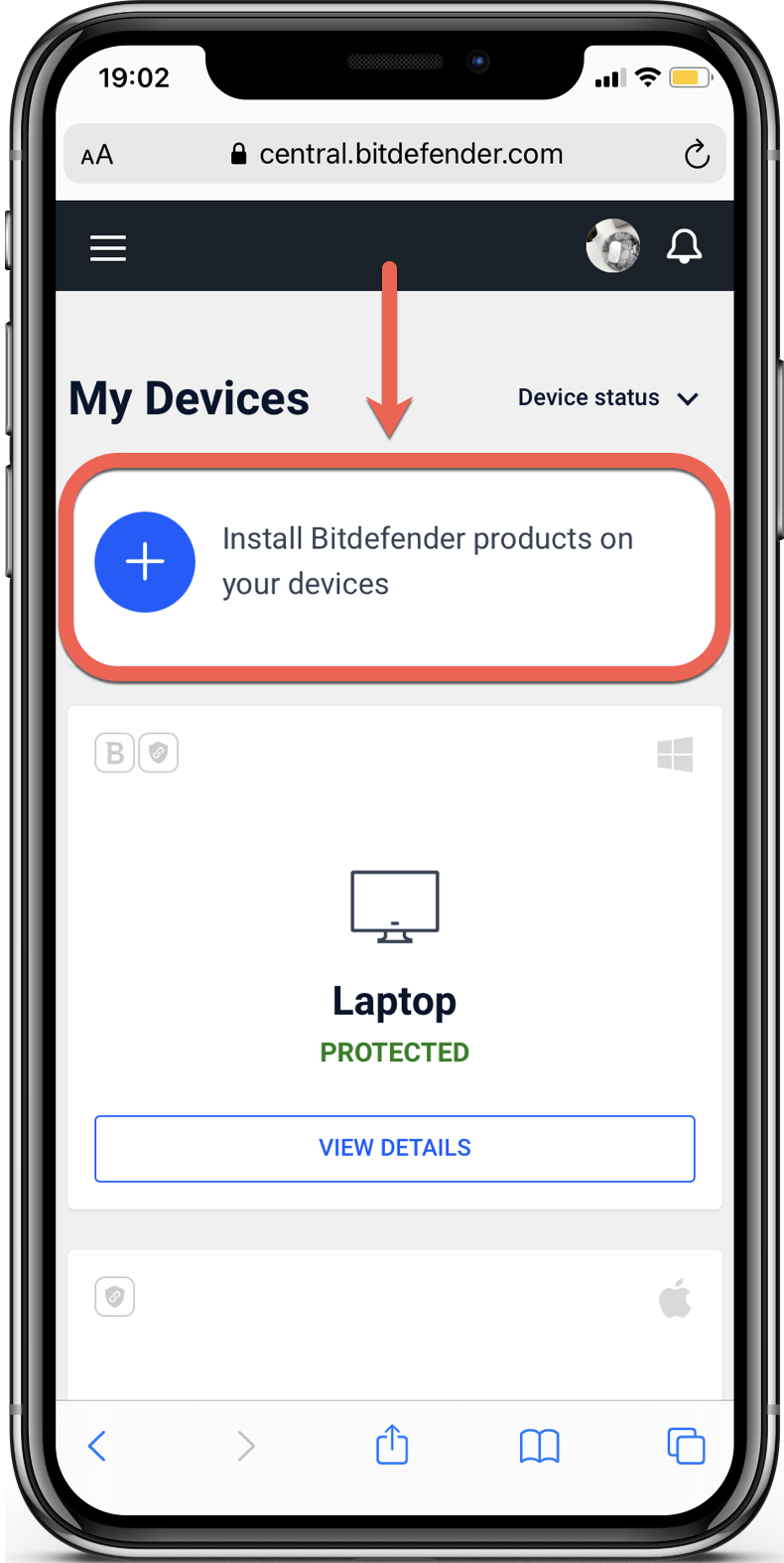 Hur installeras Bitdefender Mobile Security för iOS via Bitdefender Central