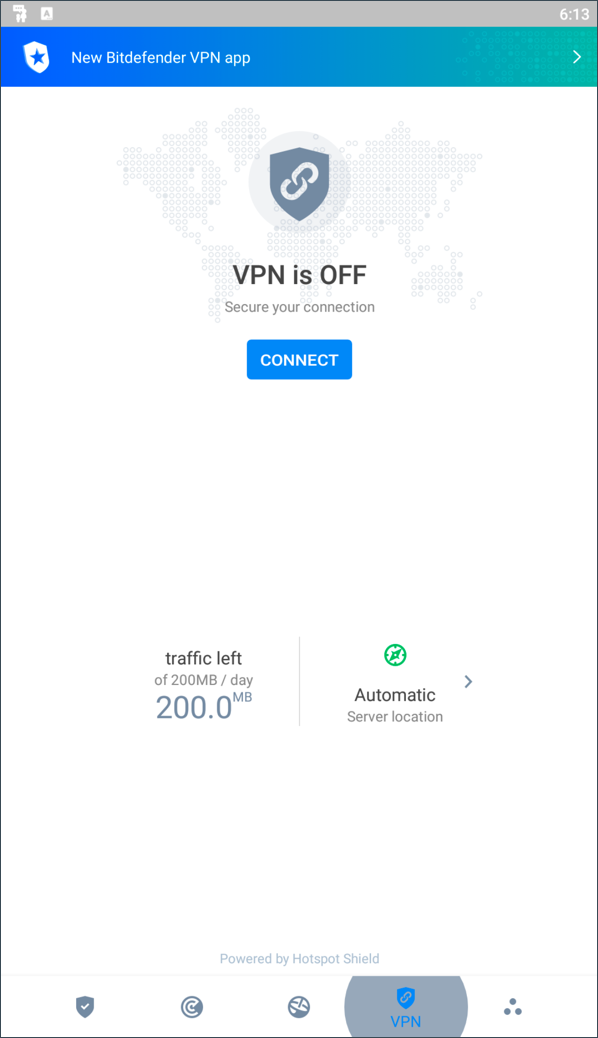 VPN-modulen i Bitdefender Mobile Security