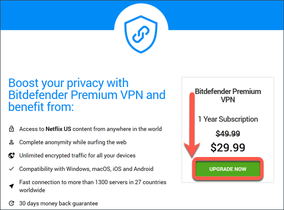 Hur uppgraderas till Bitdefender Premium VPN på Windows 3