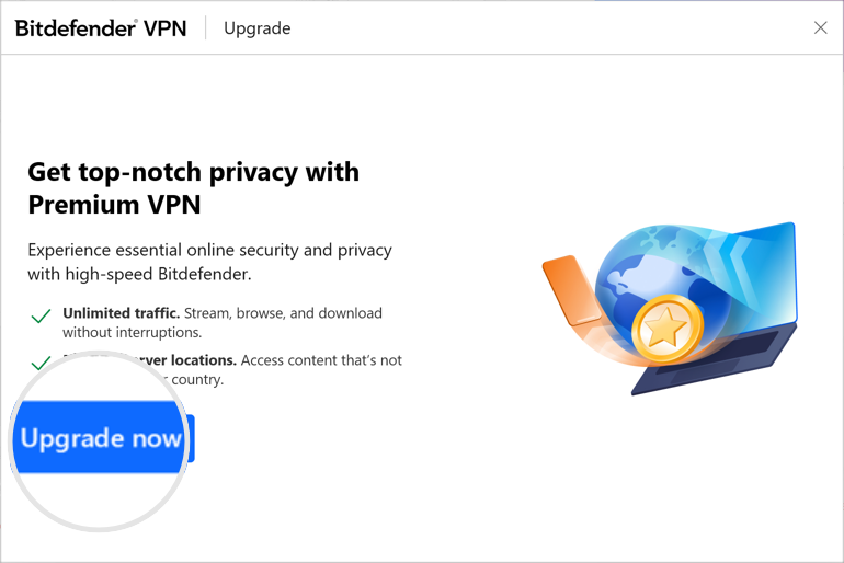 Hur man uppgraderar till Bitdefender Premium VPN på Windows