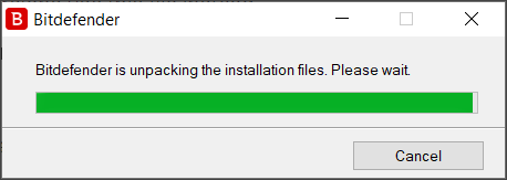 Uppackning av filerna för offlineuppdatering.