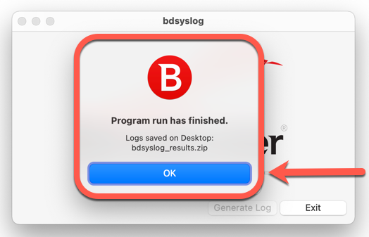 Hur genereras en BDsys-logg på Mac - Avsluta