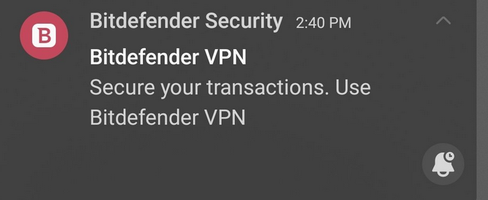 Så här inaktiverar du Bitdefender VPN aviseringar för Android-transaktioner