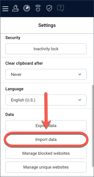 Överför dina Plånbok-data till Bitdefender Password Manager - Importera data
