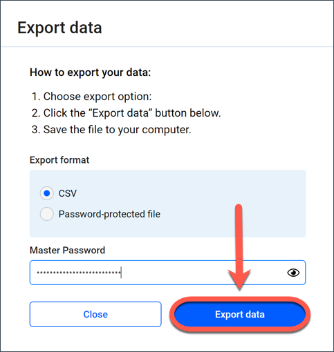 Exportera lösenord från Bitdefender Password Manager 3
