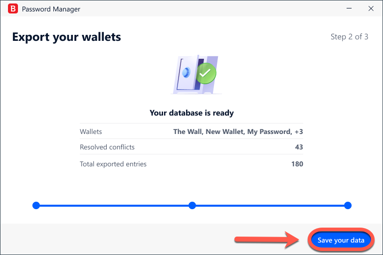Överför dina Plånbok-data till Bitdefender Password Manager - Spara dina uppgifter