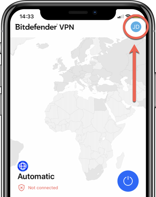 Bitdefender VPN för iOS - Inställningar