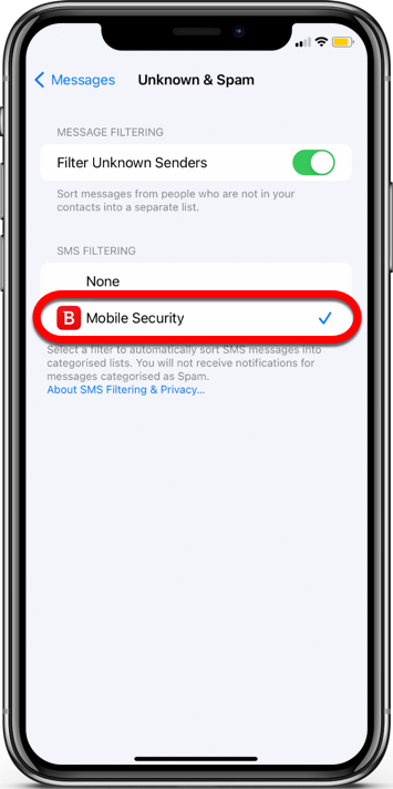 Aktivera Scam Alert för iOS